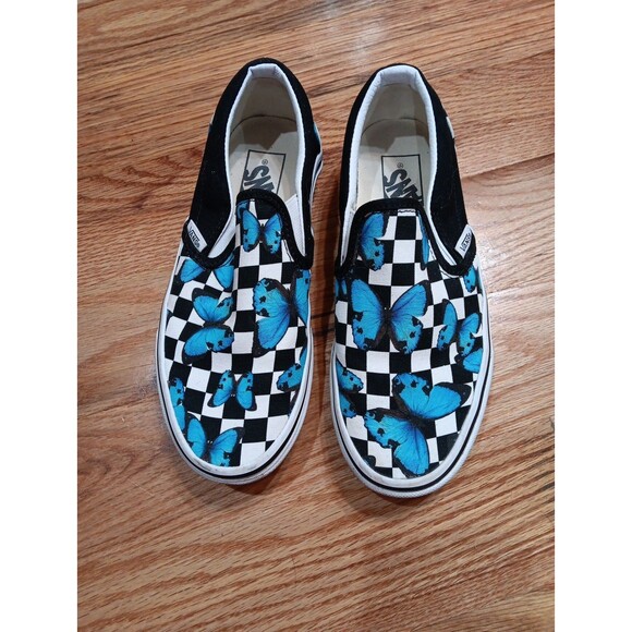 VANS Checkered Butterfly Women's Slip-On Sneakers -‎ Size 6 - Picture 1 of 8